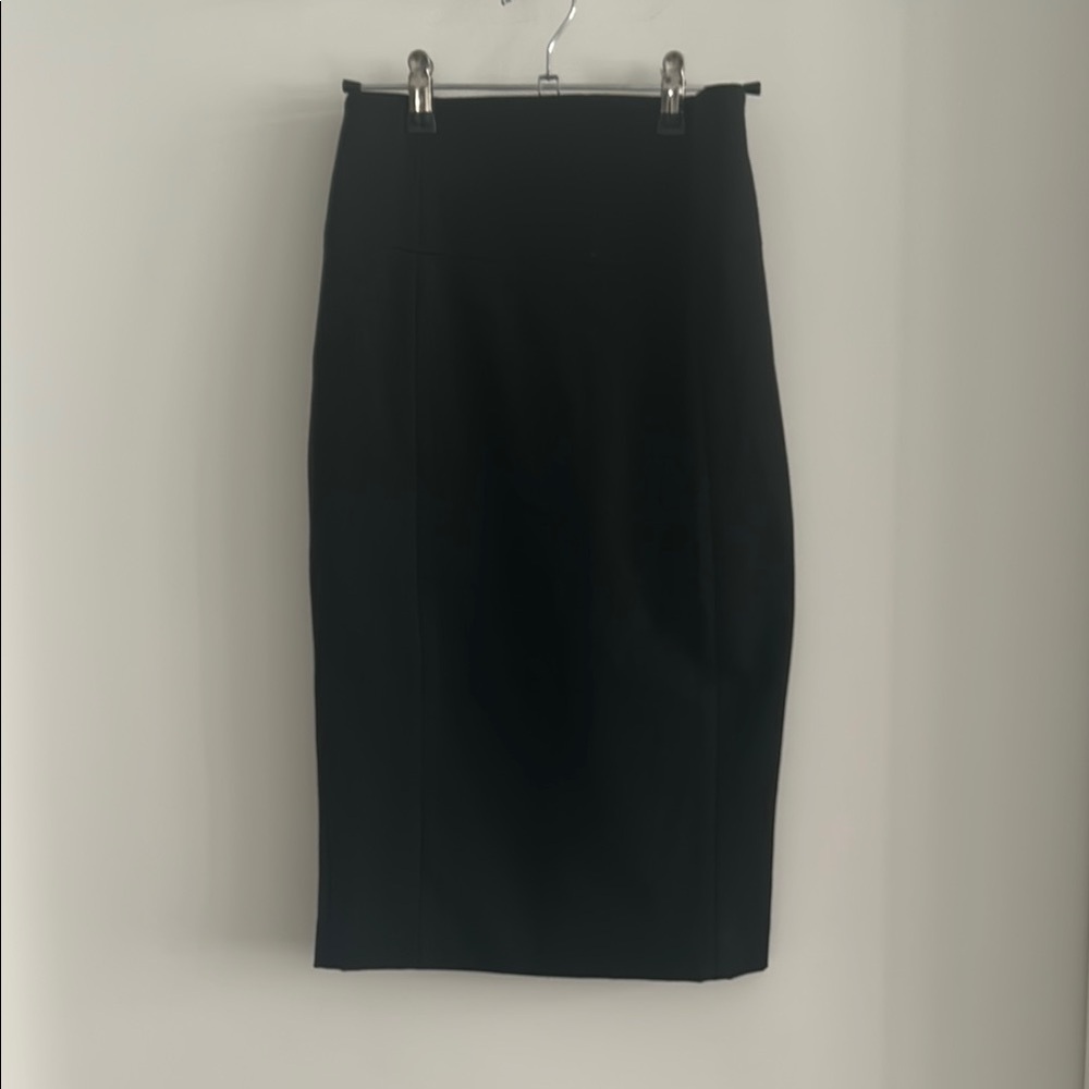Express High-Waisted Black Midi Pencil Skirt for Work